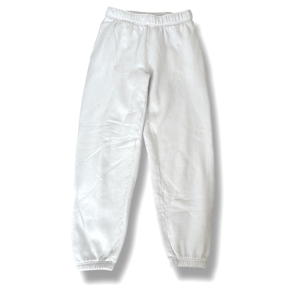 Aritzia Pants - TNA Aritzia White Jogger Cozy AF Fleece